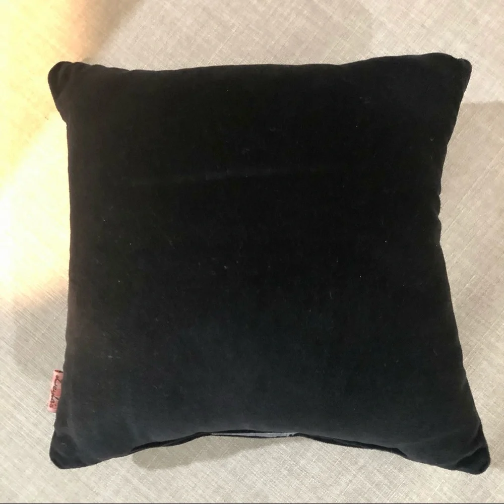 Funny Saying PMS Personality Black Velvet Decor Pillow